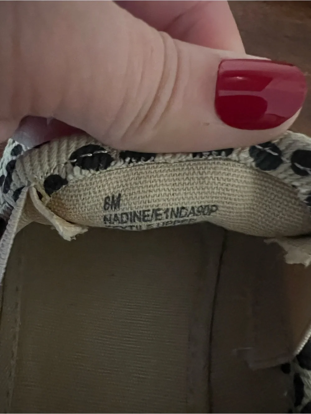 ESPRIT Espadrille Slip-On Sneakers in Black and Natural Leopard Spot SIZE 8